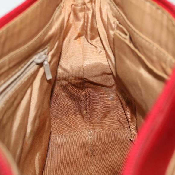 Burberrys Nova Check Hand Bag Canvas Beige Red Auth 53246 - Picture 11 of 16